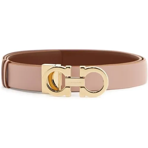 Reversible Gancini Leather Belt , female, Sizes: 100 CM - Salvatore Ferragamo - Modalova