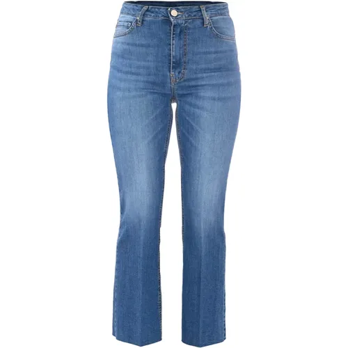 Gerade Jeans mit Falten vorne , Damen, Größe: W31 - Kocca - Modalova