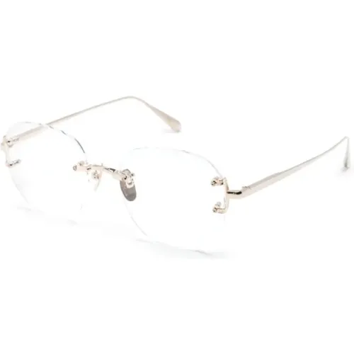 Goldene Optische Brille mit Original-Etui - Linda Farrow - Modalova