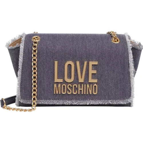 Logo Shoulder Bag with Magnet Closure , female, Sizes: ONE SIZE - Love Moschino - Modalova