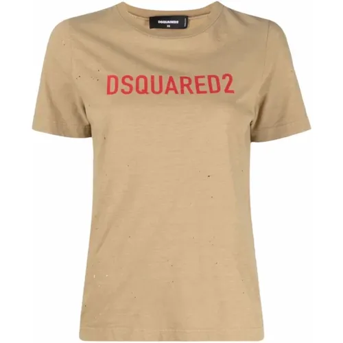 Casual T-Shirt Damen Baumwolle - Dsquared2 - Modalova