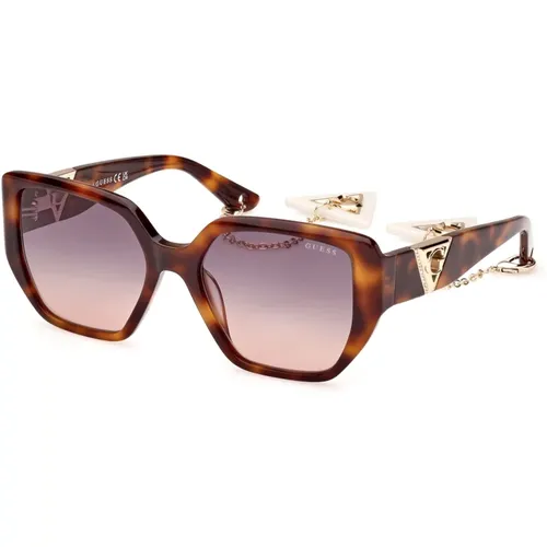 Trendige und anspruchsvolle Sonnenbrillen , Damen, Größe: 55 MM - Guess - Modalova