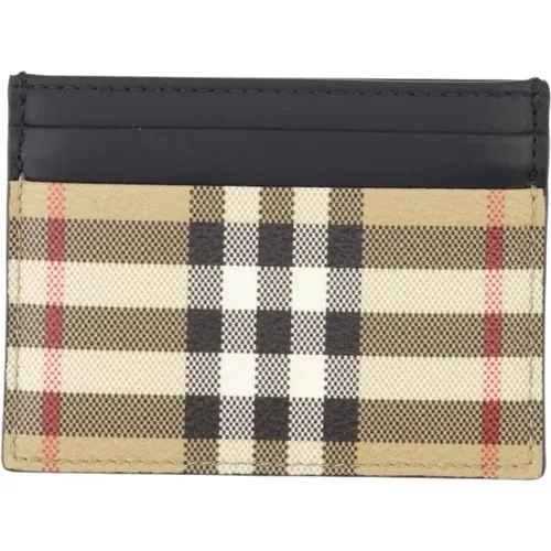 Checkered Card Holder , male, Sizes: ONE SIZE - Burberry - Modalova