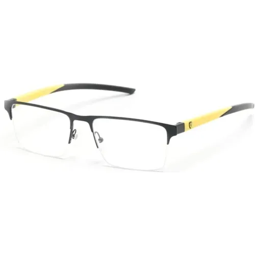 Klassische Schwarze Optische Brille , Herren, Größe: 55 MM - Ferrari - Modalova