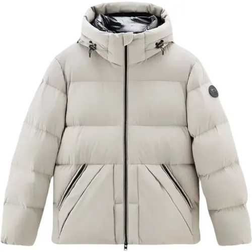 Herren Daunenjacke Sand Rock , Herren, Größe: M - Woolrich - Modalova