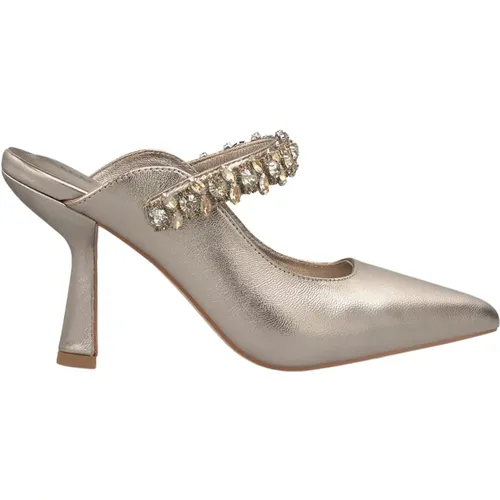 Crystal Slingback Shoe , female, Sizes: 4 UK, 6 UK, 3 UK, 8 UK, 7 UK, 5 UK - Alma en Pena - Modalova