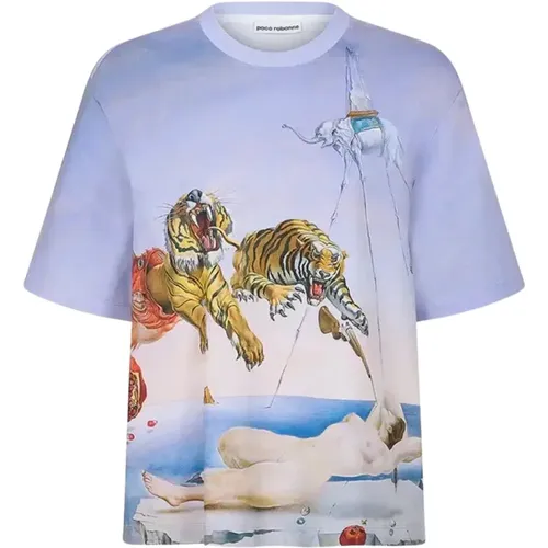 Salvador Dalí Inspiriertes T-Shirt , Damen, Größe: L - Paco Rabanne - Modalova