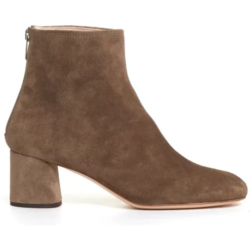 Chic Taupe Suede Ankle Boots , female, Sizes: 6 UK, 3 UK, 5 UK - AGL - Modalova