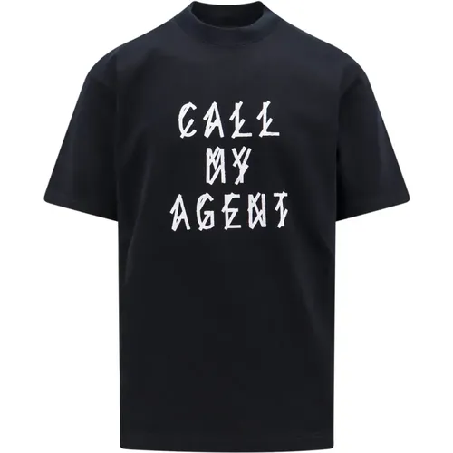 Schwarzes Oversize T-Shirt , Herren, Größe: M - 44 Label Group - Modalova