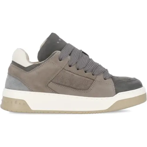 Grey Suede Leather Sneakers for Woman , female, Sizes: 3 UK, 7 UK, 5 UK, 4 1/2 UK, 6 UK, 4 UK, 3 1/2 UK, 5 1/2 UK - Hogan - Modalova