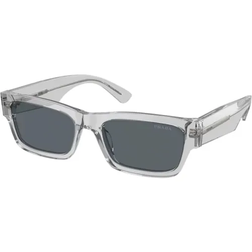 Rectangular Sunglasses Transparent Frame , male, Sizes: 56 MM - Prada - Modalova