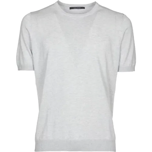 Men's Clothing T-Shirts & Polos Grey Ss24 , male, Sizes: L, M, 2XL - Tagliatore - Modalova