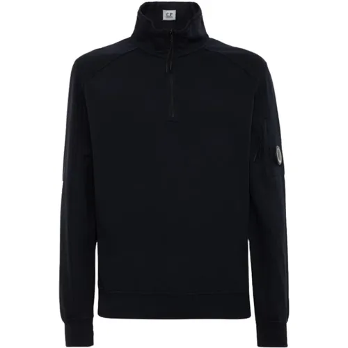 Italian Light Fleece Zip Sweatshirt , male, Sizes: S - C.P. Company - Modalova