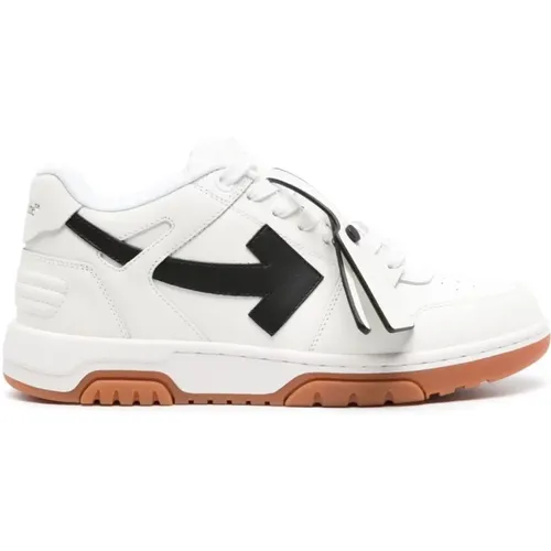 Off , Weiße Lederpfeil Sneakers , Herren, Größe: 40 1/2 EU - Off White - Modalova