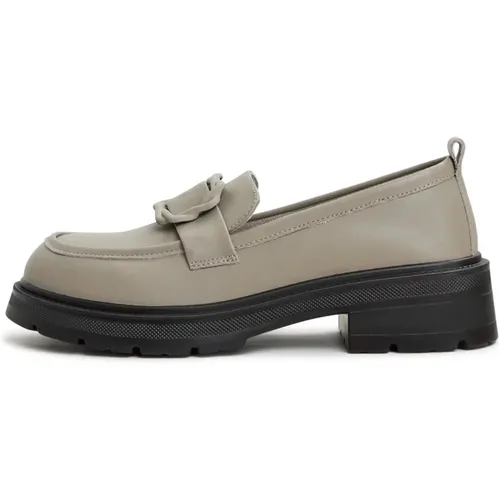 Elegante Plateau-Loafer - Grau , Damen, Größe: 40 EU - Cesare Gaspari - Modalova