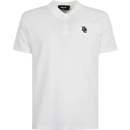 Cotton Polo Shirt Embroidered Logo , male, Sizes: 3XL - Dsquared2 - Modalova