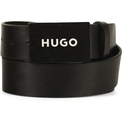 Leather Belt Gilao , male, Sizes: 120 CM - Hugo Boss - Modalova