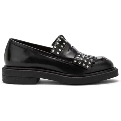 Fringe Leather Loafer - , female, Sizes: 3 UK, 5 UK - Carmens - Modalova