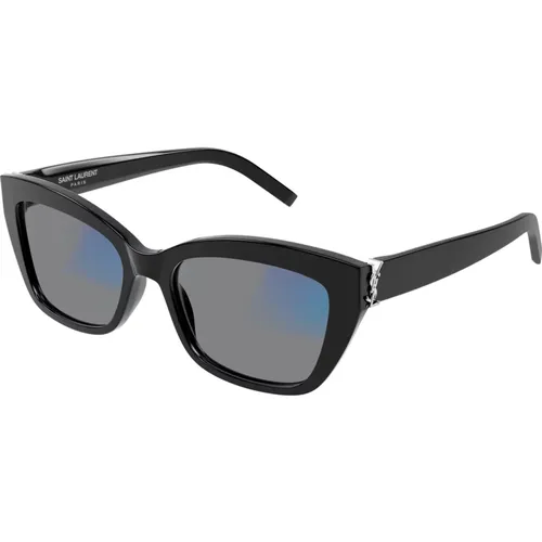 Blue Sunglasses with Beyond Grey Lenses , female, Sizes: 53 MM - Saint Laurent - Modalova