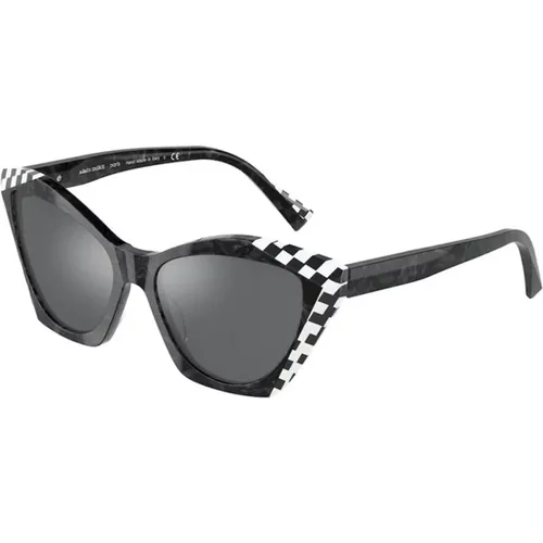 Ambrette Sunglasses with Grey and Silver Mirrored Lenses , unisex, Sizes: 56 MM - Alain Mikli - Modalova
