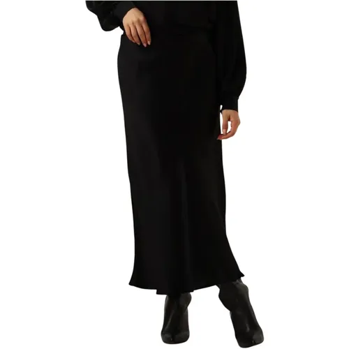 Seiden Midi Rock Eleganter Stil , Damen, Größe: XL - Summum Woman - Modalova