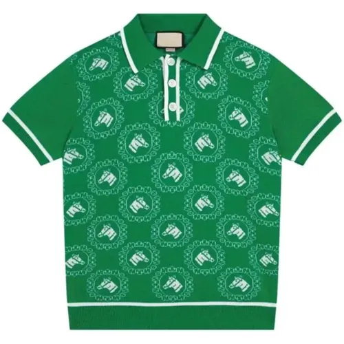 Classic Polo Shirt for Men , male, Sizes: L - Gucci - Modalova