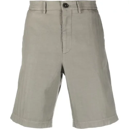 Cotton/Linen Blend Shorts , male, Sizes: 2XL - BRUNELLO CUCINELLI - Modalova
