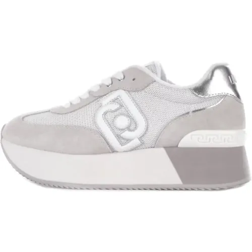 Weiße Sport Sneakers Wildleder Mesh , Damen, Größe: 37 EU - Liu Jo - Modalova