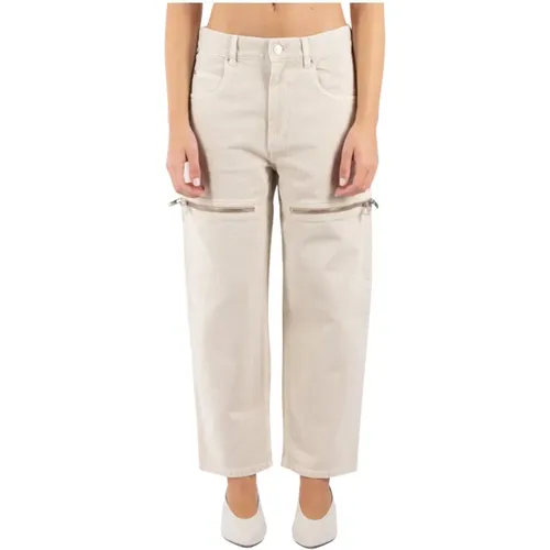 Ivory Straight Leg Pants - Isabel Marant Étoile - Modalova