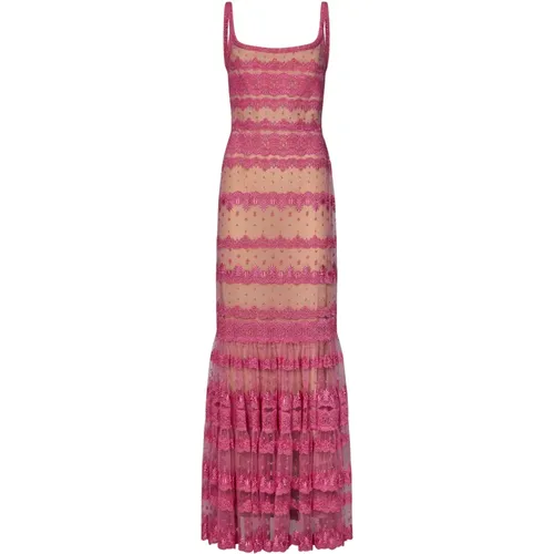 Women's Clothing Dress Pink Ss24 , female, Sizes: S - Elie Saab - Modalova
