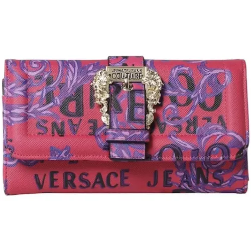Fuchsia Logo Couture Mini Umhängetasche für Damen - Versace Jeans Couture - Modalova