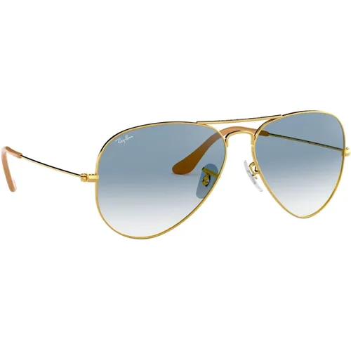 Metall Aviator Sonnenbrille mit Blauen Gläsern , unisex, Größe: 58 MM - Ray-Ban - Modalova
