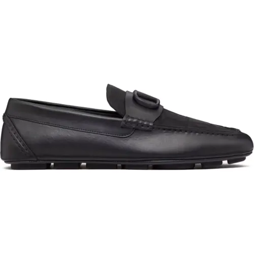 Moccasin Shoes for Men , male, Sizes: 9 1/2 UK, 9 UK, 8 UK, 7 1/2 UK, 11 UK, 6 UK, 10 UK, 7 UK, 8 1/2 UK - Valentino Garavani - Modalova