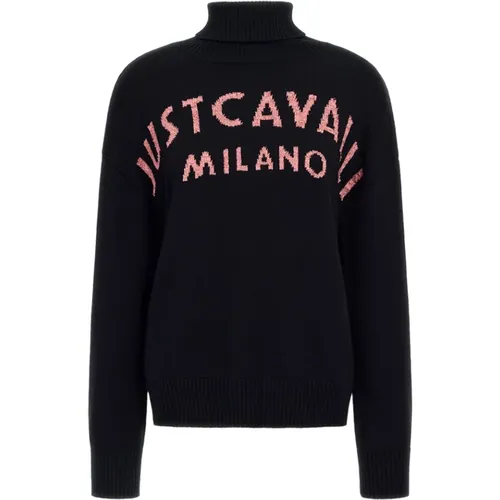 Bestickter Logo-Pullover in Pink , Damen, Größe: S - Just Cavalli - Modalova