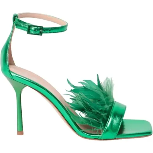 Feather Detail High Heel Sandals , female, Sizes: 3 UK, 7 UK - Liu Jo - Modalova