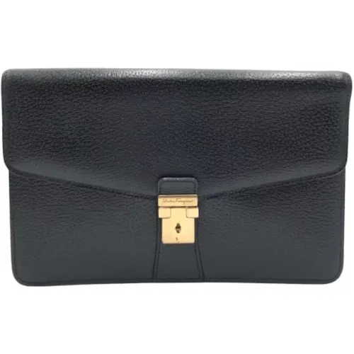 Pre-owned Leder clutches , Damen, Größe: ONE Size - Salvatore Ferragamo Pre-owned - Modalova