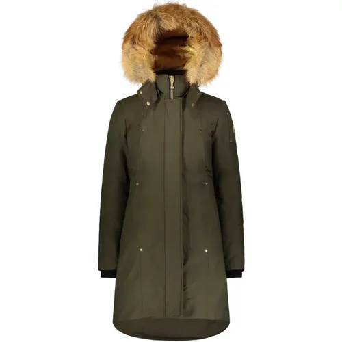 Goldener Stirling Parka mit Fuchspelz - Moose Knuckles - Modalova