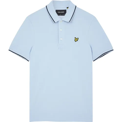 Gestreiftes Poloshirt,Schwarzes Polo-Shirt mit Kontrast,Tipped Polo Shirt - Lyle & Scott - Modalova