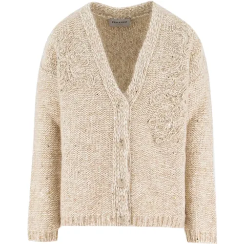 Blumiges Paillettenstrickjacke - Ermanno Scervino - Modalova