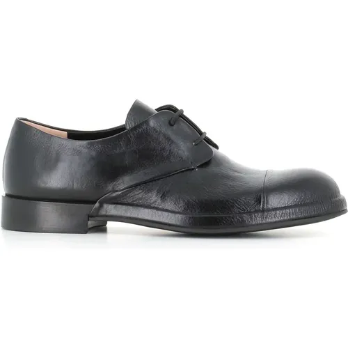 Leather Derby Flat Shoes , female, Sizes: 4 1/2 UK, 5 UK, 6 UK, 7 UK - DEL Carlo - Modalova