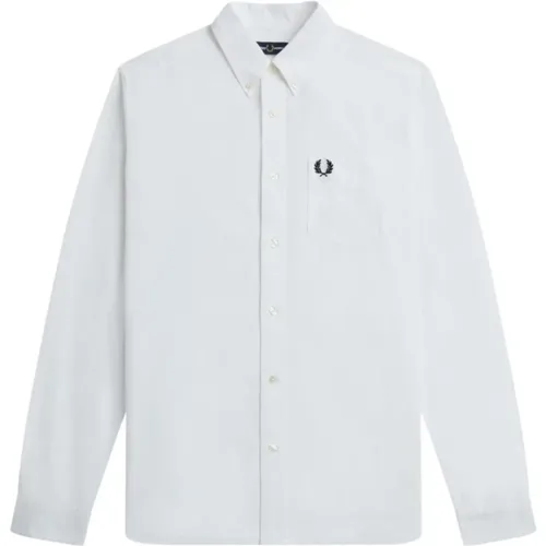 Klassisches Oxford Baumwoll Button Down Hemd , Herren, Größe: XL - Fred Perry - Modalova