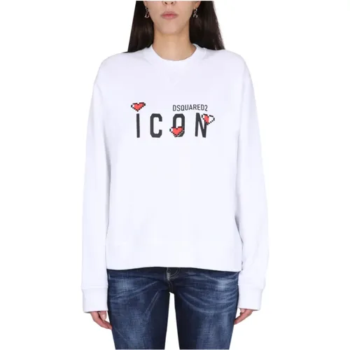 Game Lover Sweatshirt mit Front Logo , Damen, Größe: M - Dsquared2 - Modalova