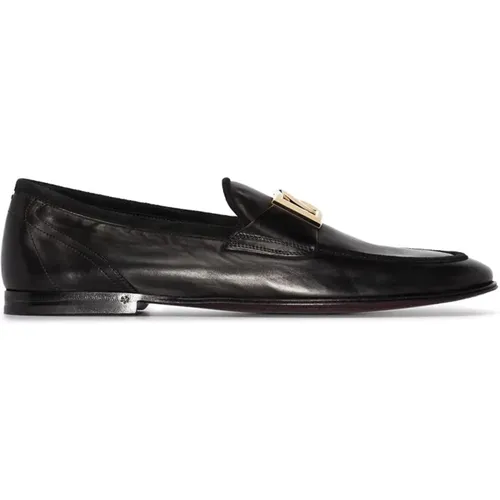 Classic Logo-Plaque Loafers , male, Sizes: 6 UK, 8 1/2 UK, 5 UK, 10 UK, 7 1/2 UK, 9 UK, 7 UK, 11 UK, 9 1/2 UK, 10 1/2 UK, 8 UK - Dolce & Gabbana - Modalova