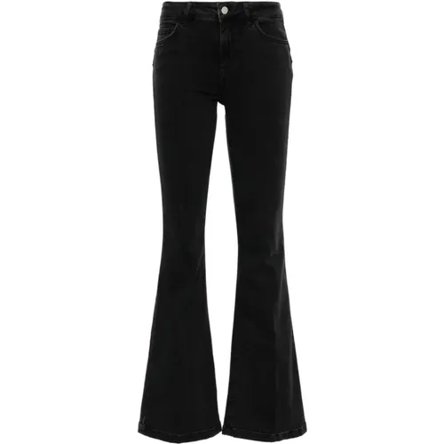 Schwarze Denim Flared Jeans , Damen, Größe: W28 - Liu Jo - Modalova