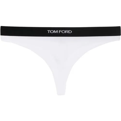 Weiße String mit Logo-Bund , Damen, Größe: M - Tom Ford - Modalova