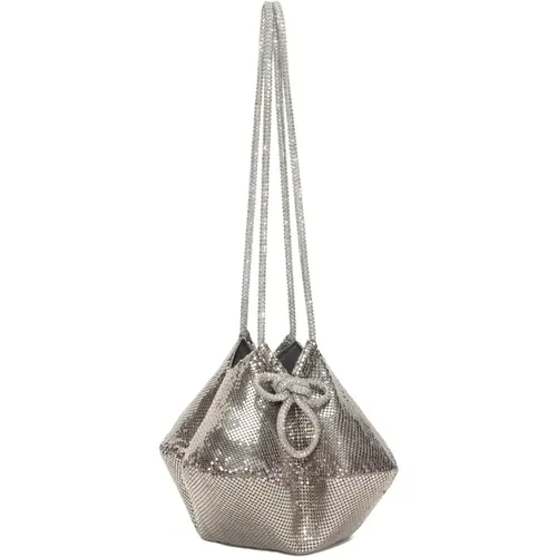 Silver Handle Brass Bag , female, Sizes: ONE SIZE - Kara - Modalova
