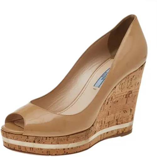 Pre-owned Leather heels , female, Sizes: 5 1/2 UK - Prada Vintage - Modalova