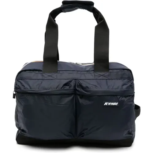 Suitcase with Logo and Multiple Pockets , male, Sizes: ONE SIZE - K-way - Modalova