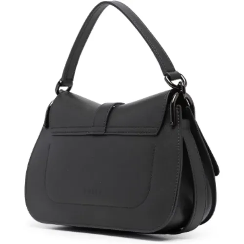 Shoulder Bags,Schwarze Lederhandtasche mit abnehmbarem Griff und Schulterriemen - Furla - Modalova