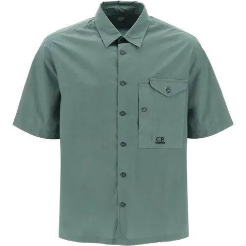 Short Sleeve Shirts , Herren, Größe: L - C.P. Company - Modalova